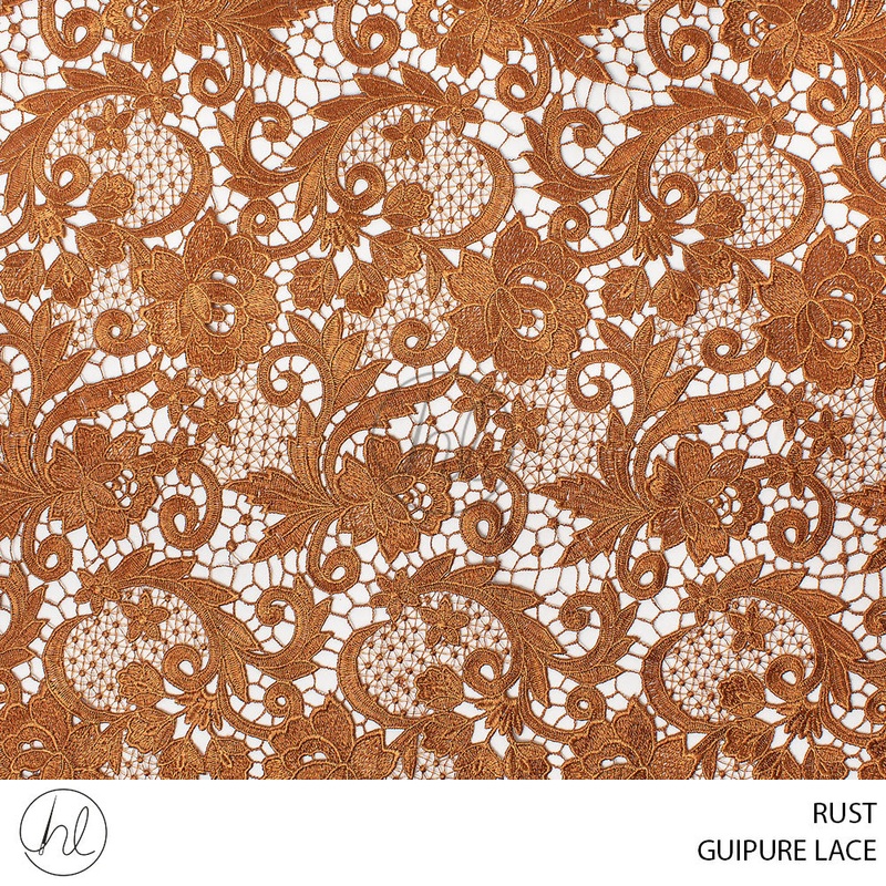 GUIPURE LACE 55 RUST130CM PER M