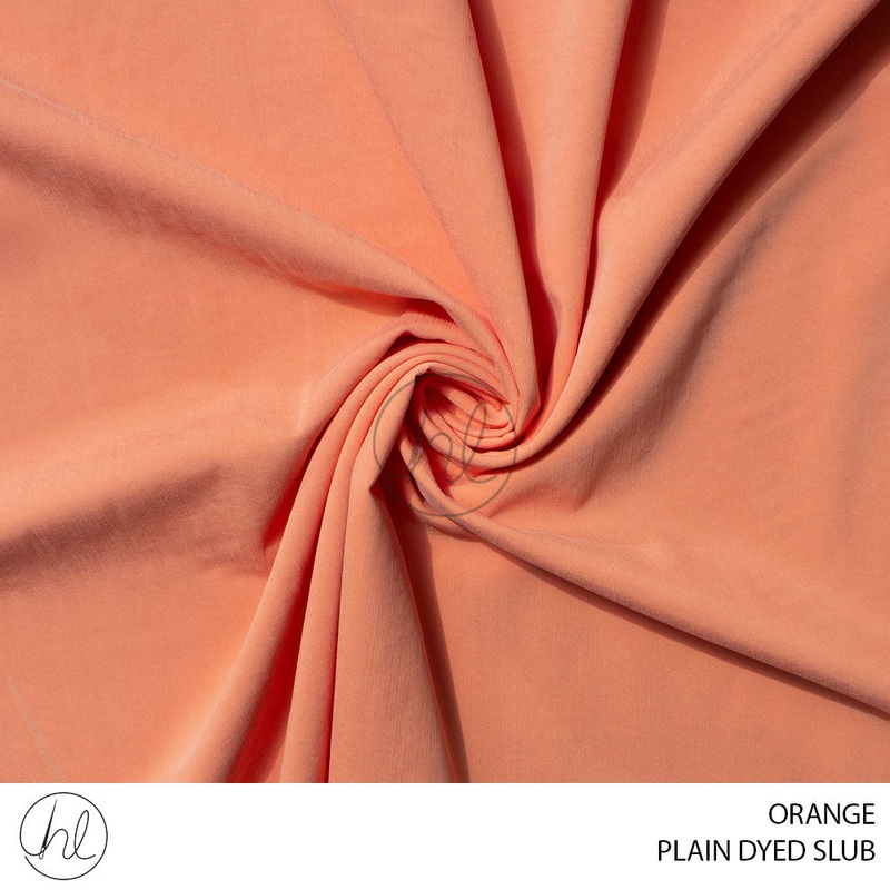 Plain dyed slub 51 orange 150cm per m