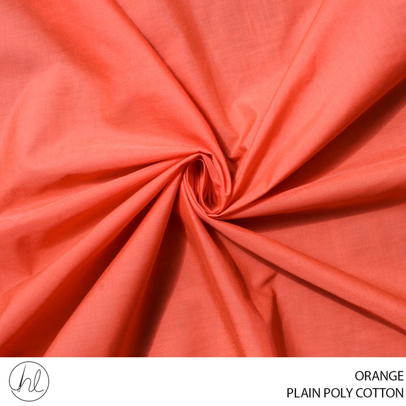 PLAIN POLY COTTON 112CM ORANGE