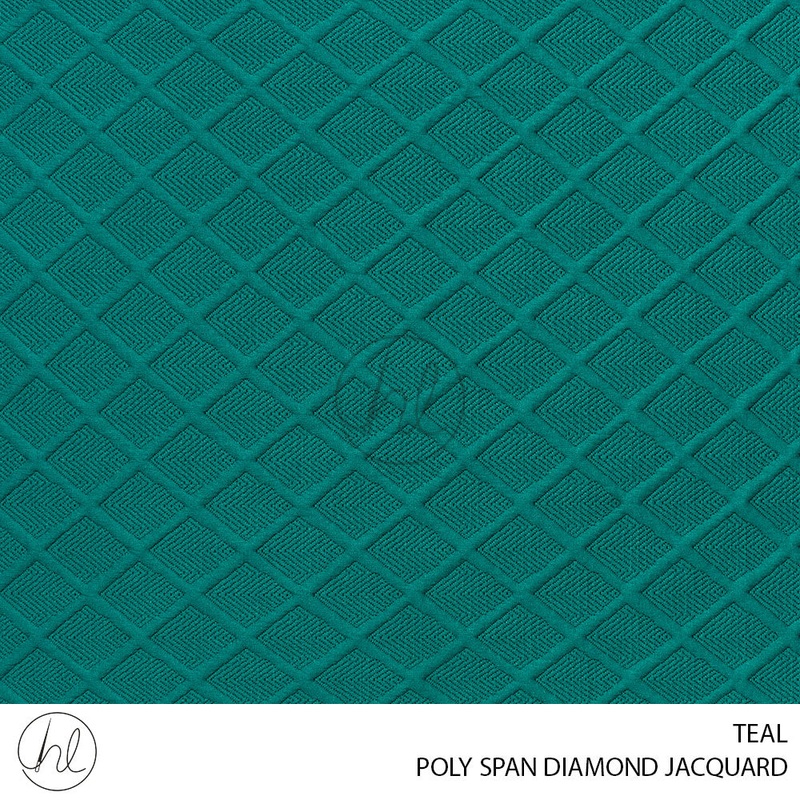 POLY SPAN DIAMOND JACQUARD 51 TEAL 150CM PER M