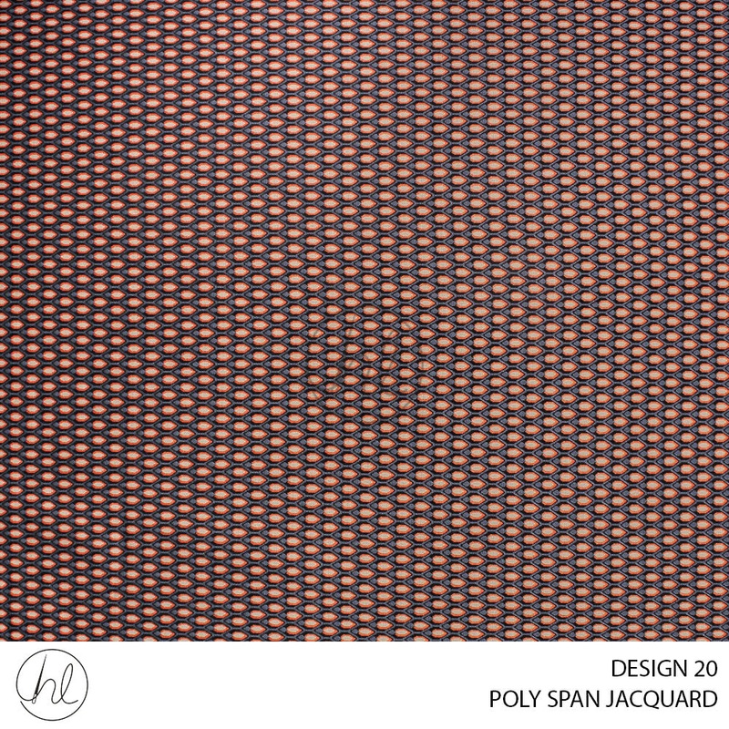 POLY SPAN JACQUARD DESIGN 20 ORANGE 51 150CM PER M