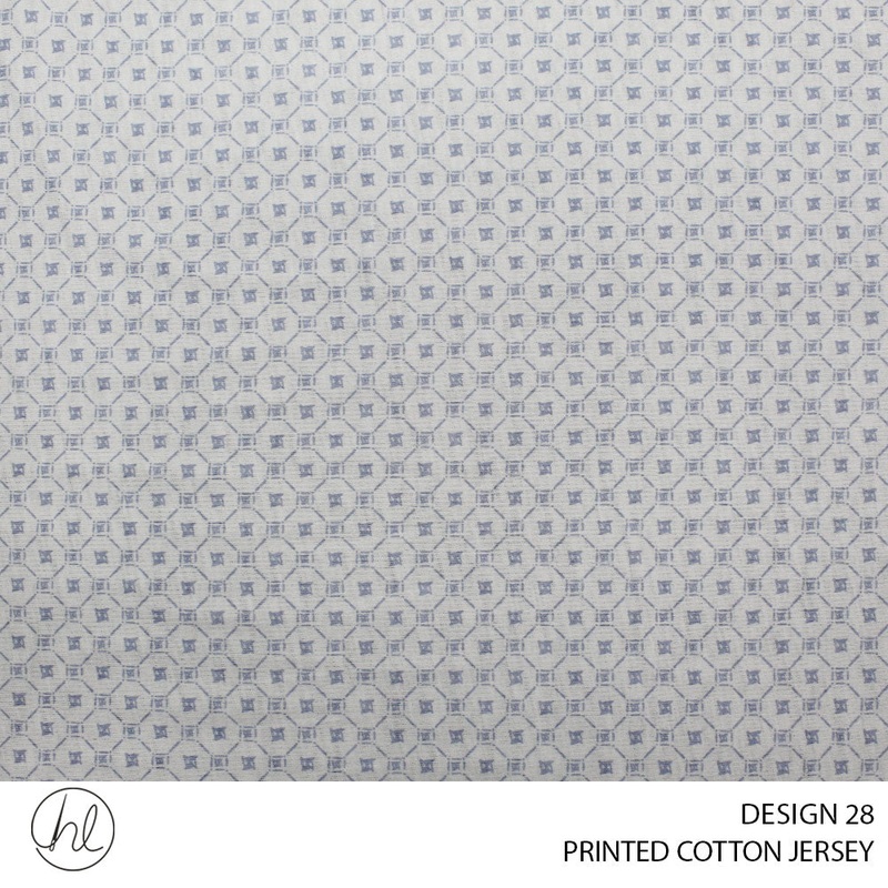 PRINTED COTTON JERSEY DESIGN 28 150CM WIDE PER M51