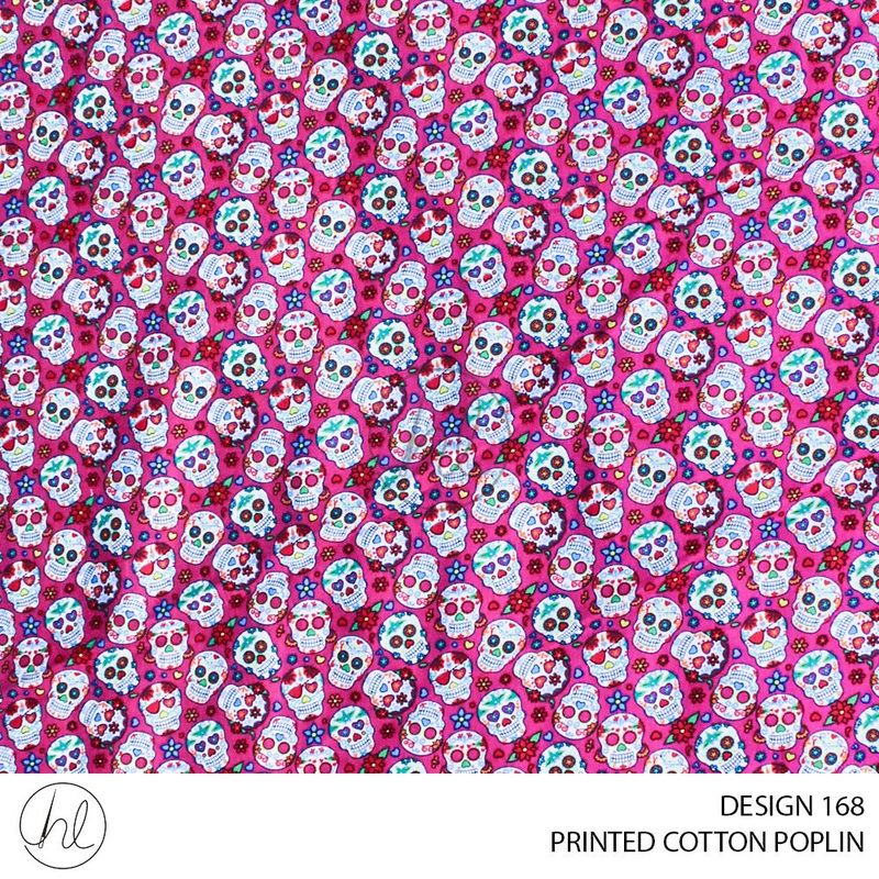PRINTED COTTON POPLIN 51 FUSCHIA 145CM PER M