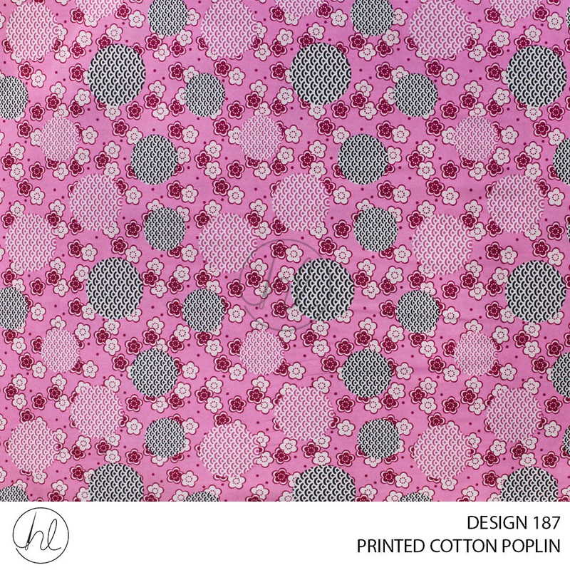 PRINTED COTTON POPLIN 51 PINK 145CM PER M