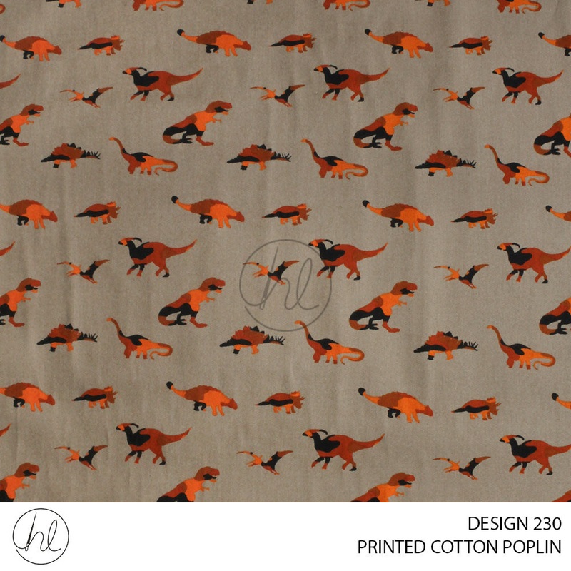 PRINTED COTTON POPLIN 51 UMBER 112CM PER M