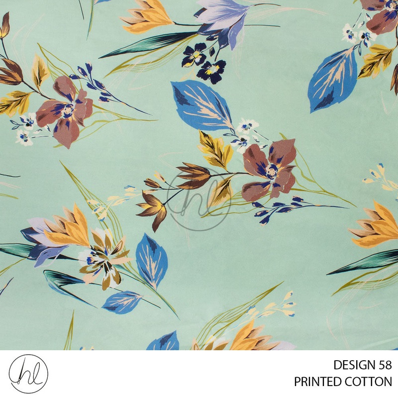PRINTED COTTON VITARA 51 MINT 150CM PER M