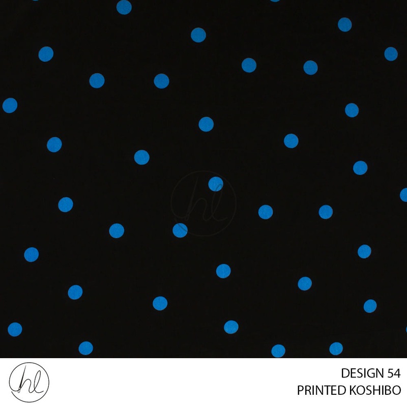 PRINTED KOSHIBO 51 PER M DESIGN 54 BLACK 150CM WIDE