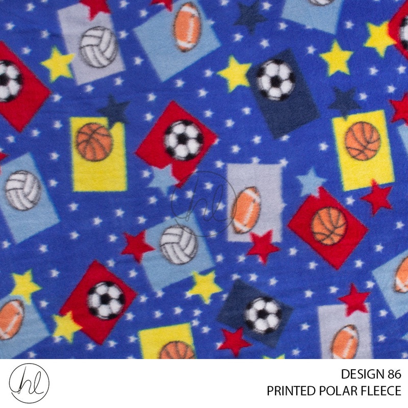 PRINTED POLAR FLEECE 53 SKY BLUE 150CM PER M