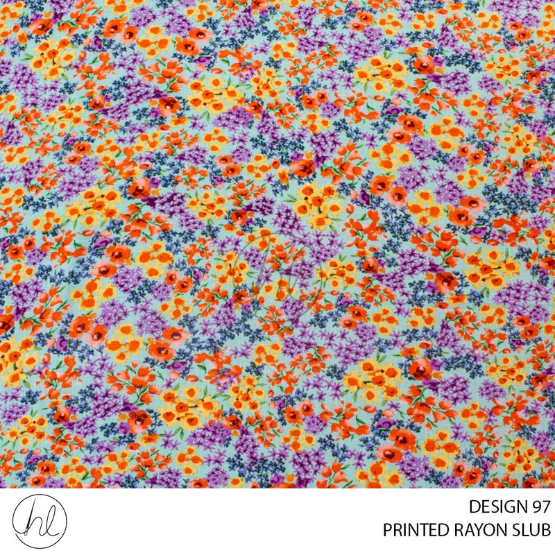 PRINTED RAYON SLUB 51 PER MMINT DESIGN 97 150CM WIDE