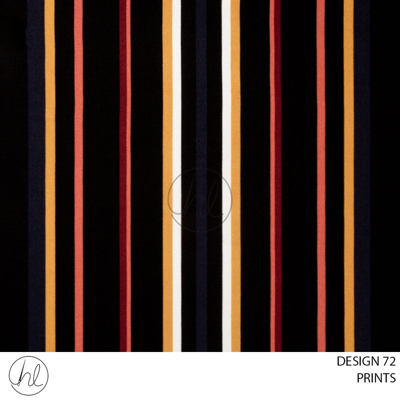 PRINTS 51 PER M BLACK DESIGN 72 150CM WIDE