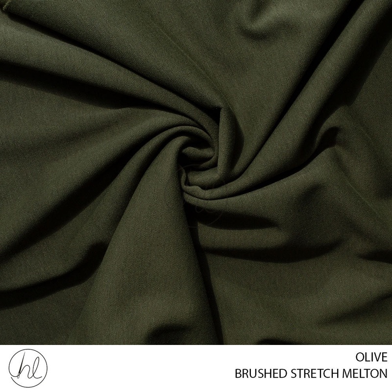 STRETCH BRUSHED MELTON 51 OLIVE 150CM PER M