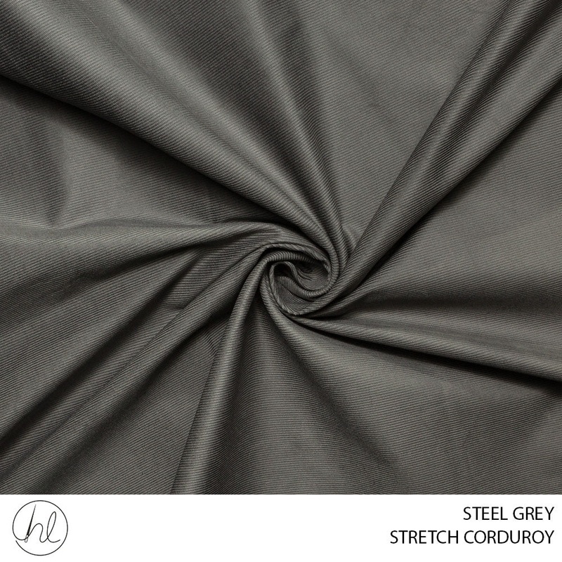 STRETCH CORDUROY 51 STEEL GREY 150CM PER M