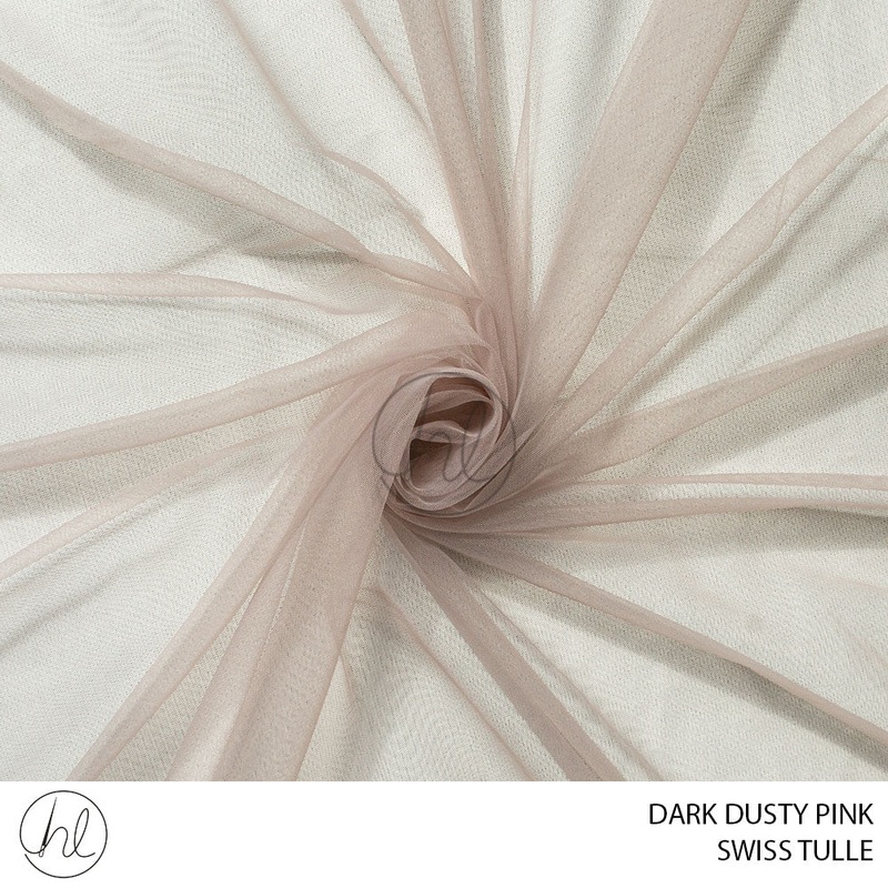 SWISS TULLE 53 DARK DUSTY PINK 150CM PER M