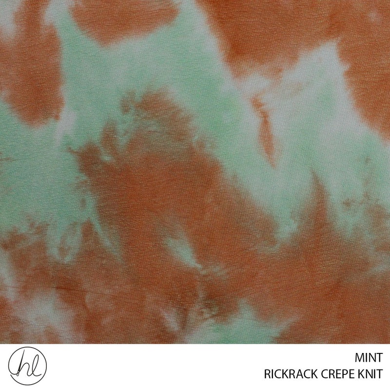 TIE DYE RICKRACK CREPE KNIT MINT 150CM WIDE PER M51