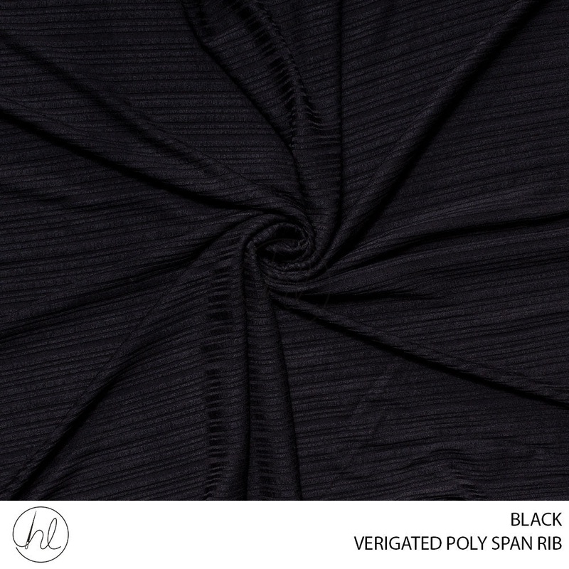 VERIGATED POLY SPAN RIB 51 BLACK 150CM