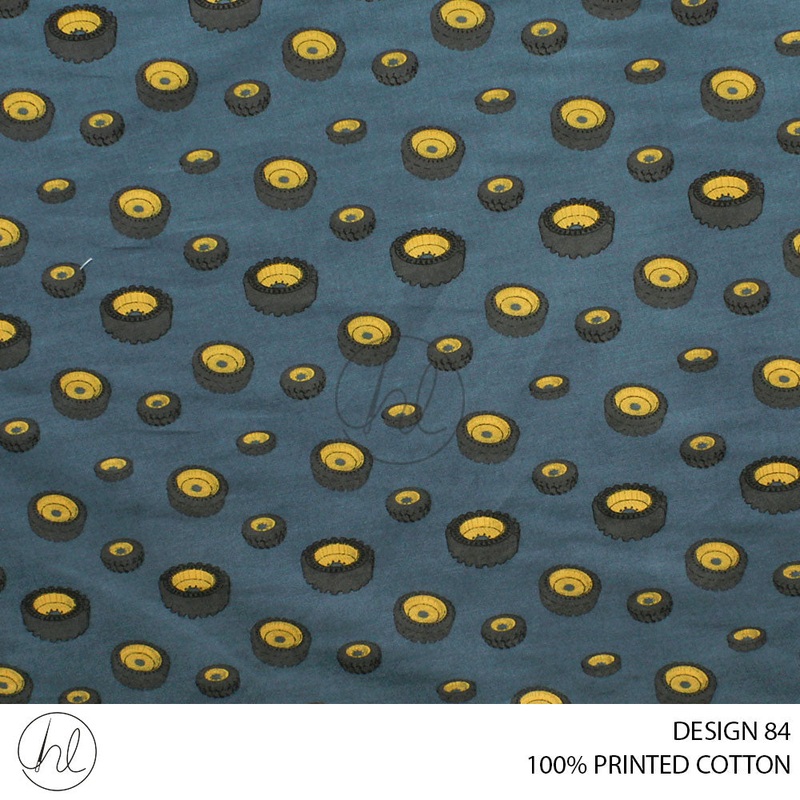 100% PRINTED COTTON 3408 SLATE  110CM PER M