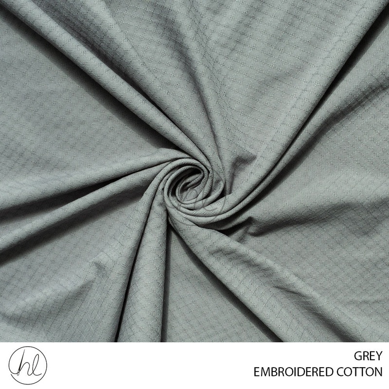 Embroidered cotton 51 grey 150cm per m