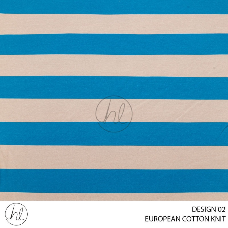EUROPEAN COTTON KNIT 51 AQUA 150CM PER M