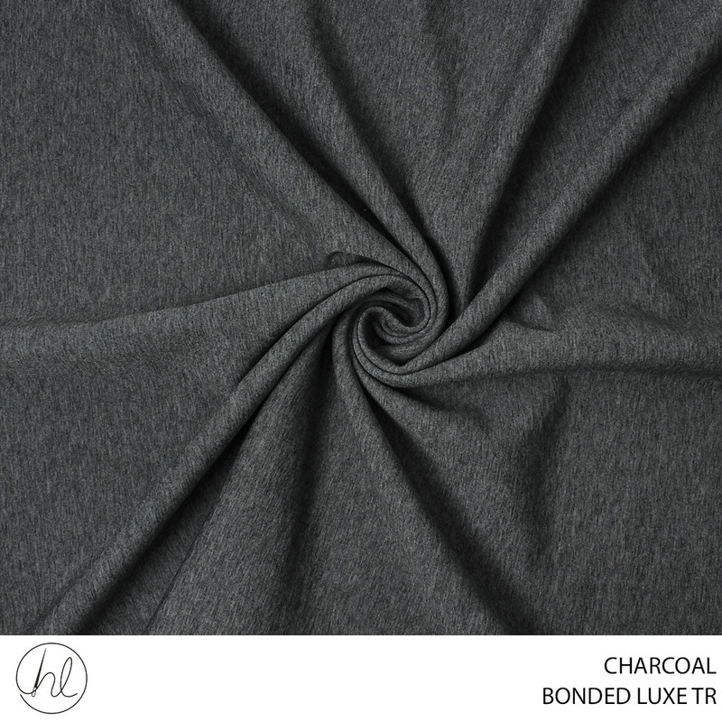 LUXE TR BONDED FABRIC 150CM  CHARCOAL ROLL ROLL 001