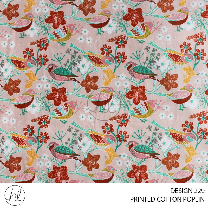PRINTED COTTON POPLIN 51 BLUSH 112CM PER M