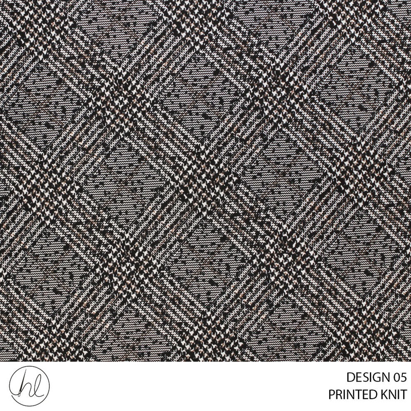 PRINTED KNIT 80 MOCCA 150CM PER M