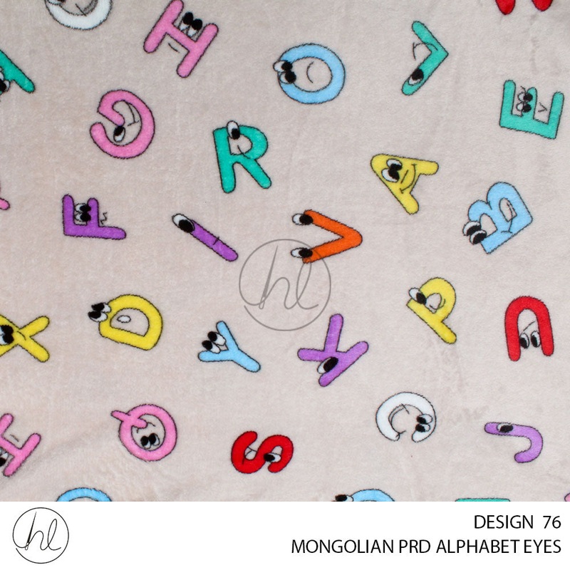PRINTED MONGOLIAN FLEECE DESIGN 76 150CM PER M51