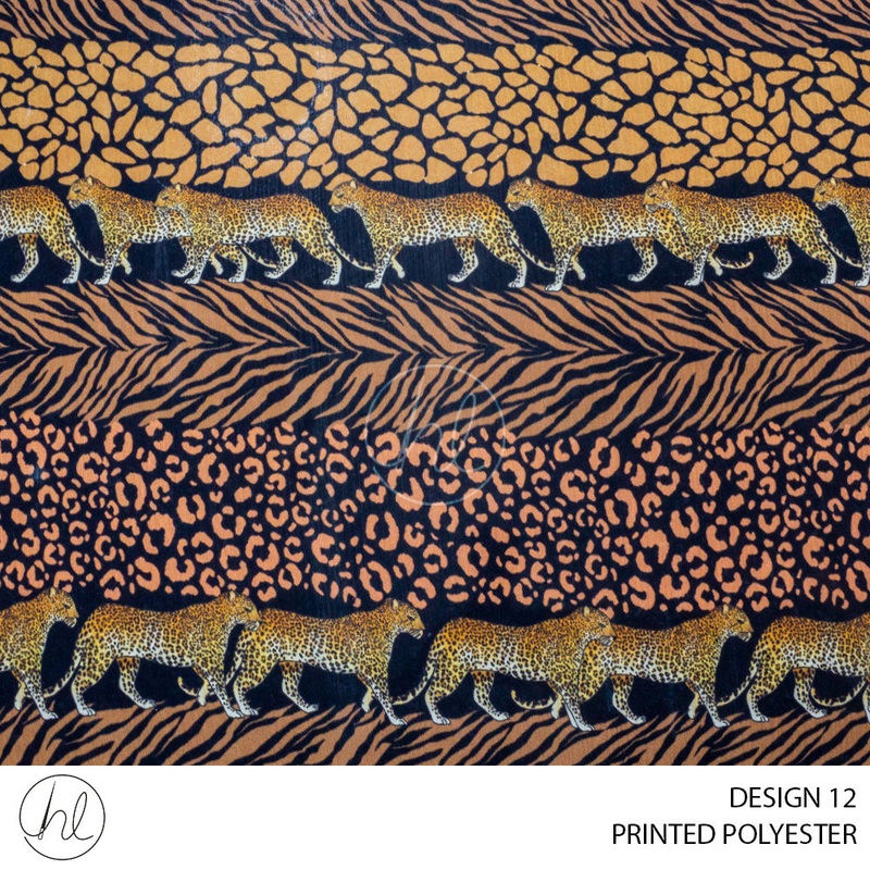 PRINTED POLYESTER MIDASFRE  PER M BROWN DESIGN 12 150CM WIDE