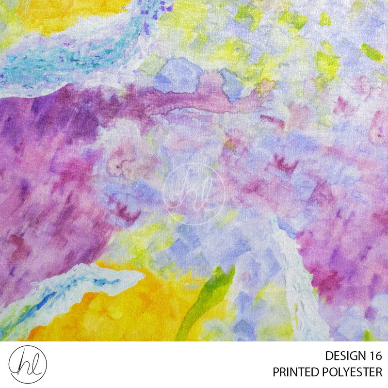PRINTED POLYESTER ORCHID PER M MULTI DESIGN 16150CM WIDE
