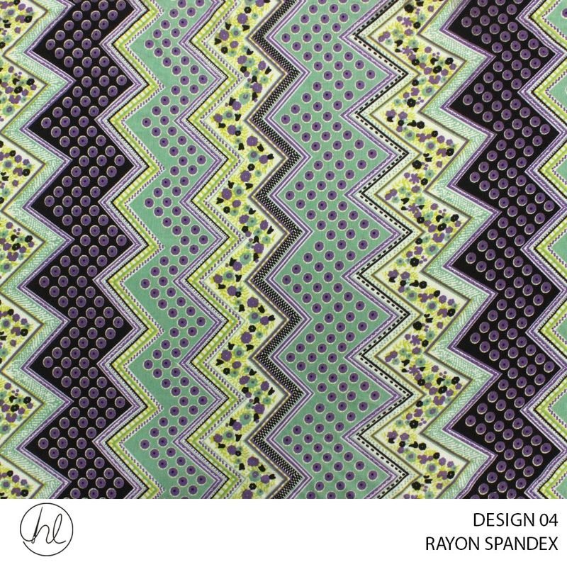 RAYON SPANDEX DESIGN 04 150CM WIDE PER M51
