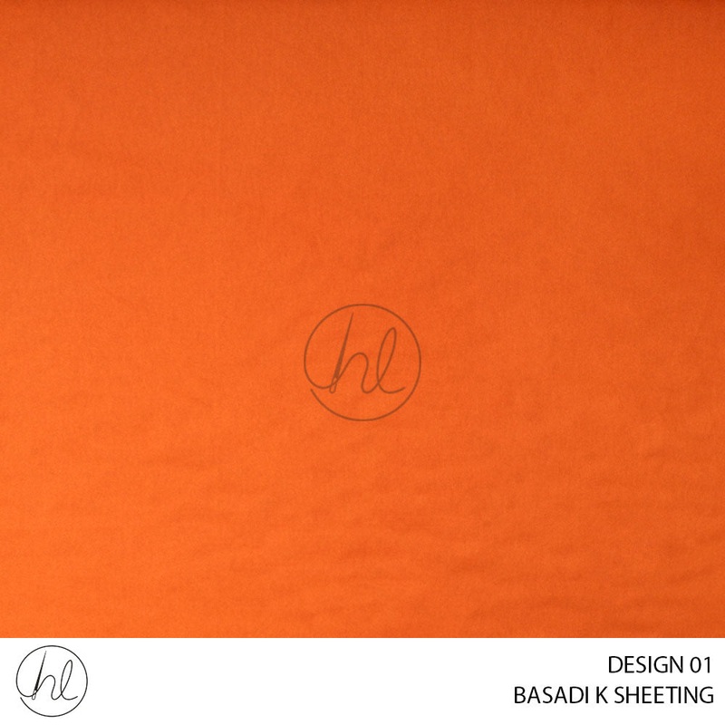 SHEETING K BASADI DESIGN 01  ORANGE 150CM PER M