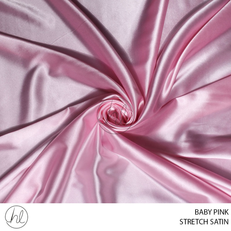 STRETCH SATIN 781 BABY PINK 150CM PER M