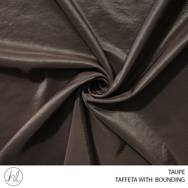 Taffeta with bounding 51 taupe 150cm per m