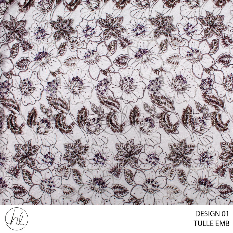 TULLE EMB 477 PER M DESIGN 01 PURPLE COLLECTION 06