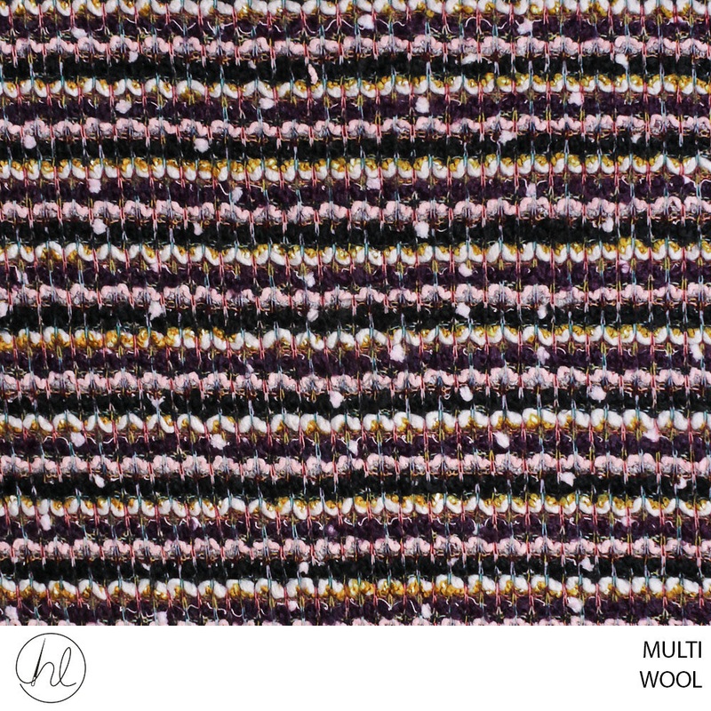 TWEED WOOL FABRIC 51 MULTI 150CM PER M