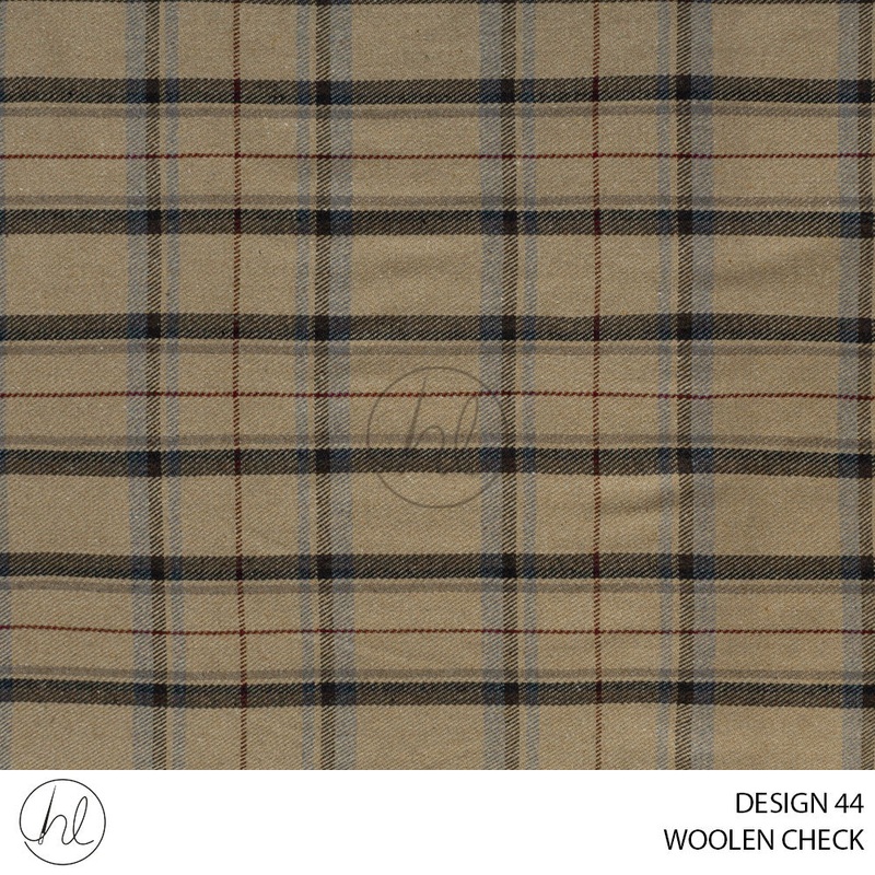 WOOLEN CHECK GREENLAND 51 CAMEL 150CM PER M