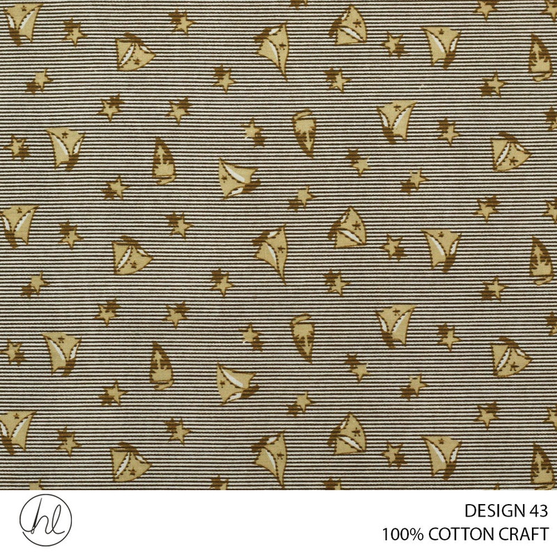 100% COTTON CRAFT DESIGN 43 150CM WIDE PER M