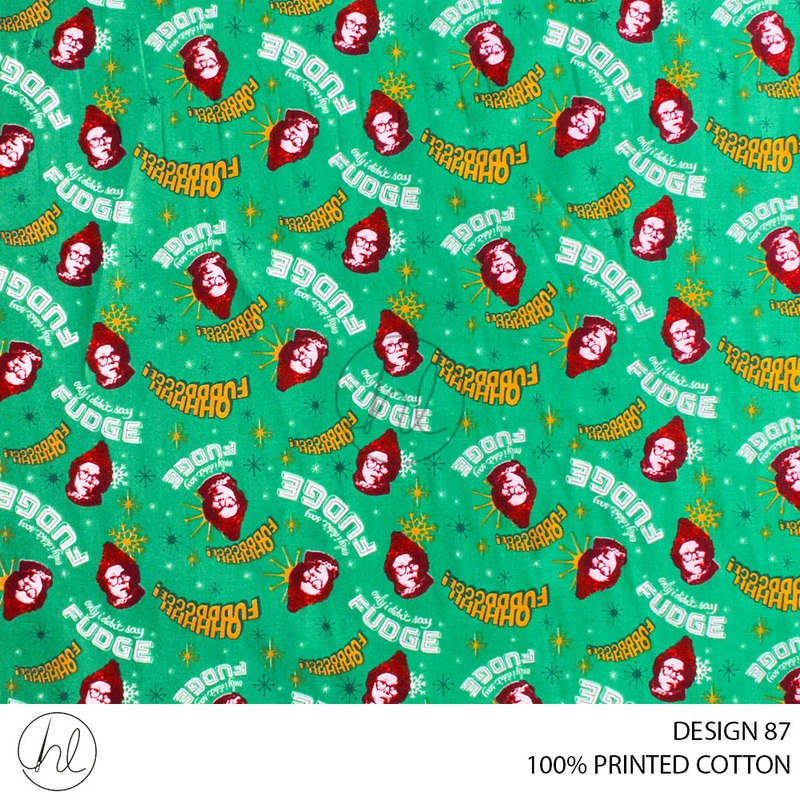 100% PRINTED COTTON 3408 EMERALD  110CM PER M