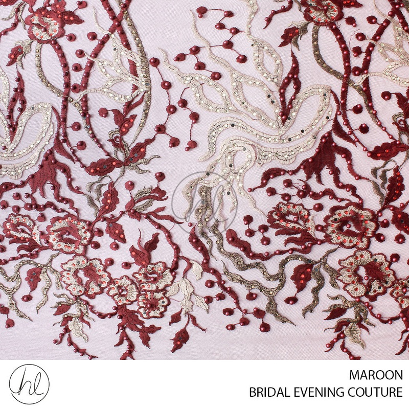 BRIDAL EVENING COUTURE 2677 MAROON 150CM PER M