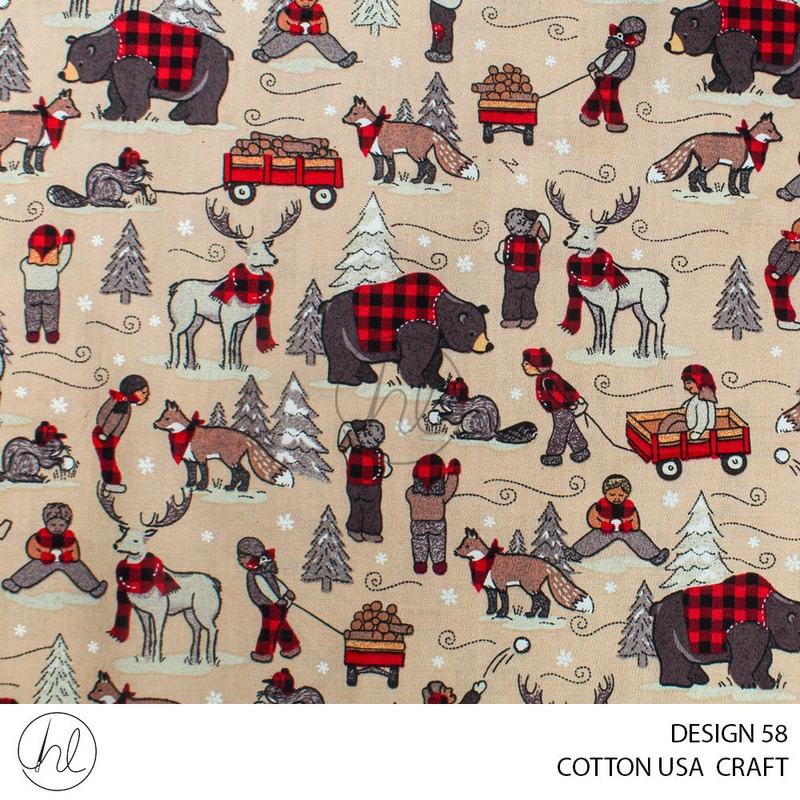 COTTON USA CRAFTS PER M TAN DESIGN 58 112CM WIDE