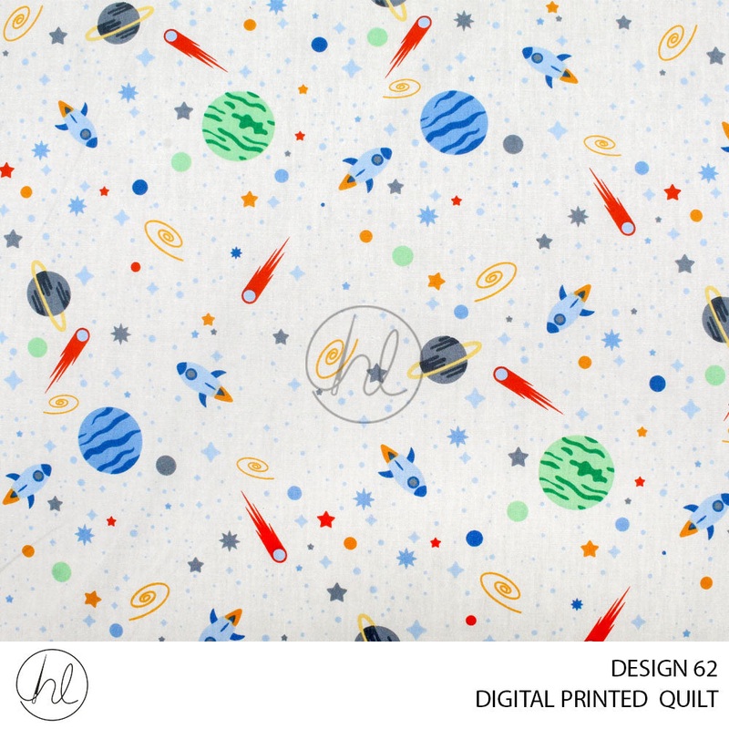 DIGITAL PRINTED QUILT PER M DESIGN 62 CREAM 110CM WIDE