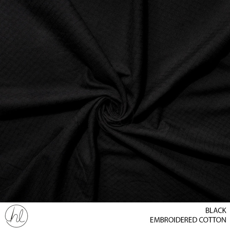 Embroidered cotton 51 black 150cm per m
