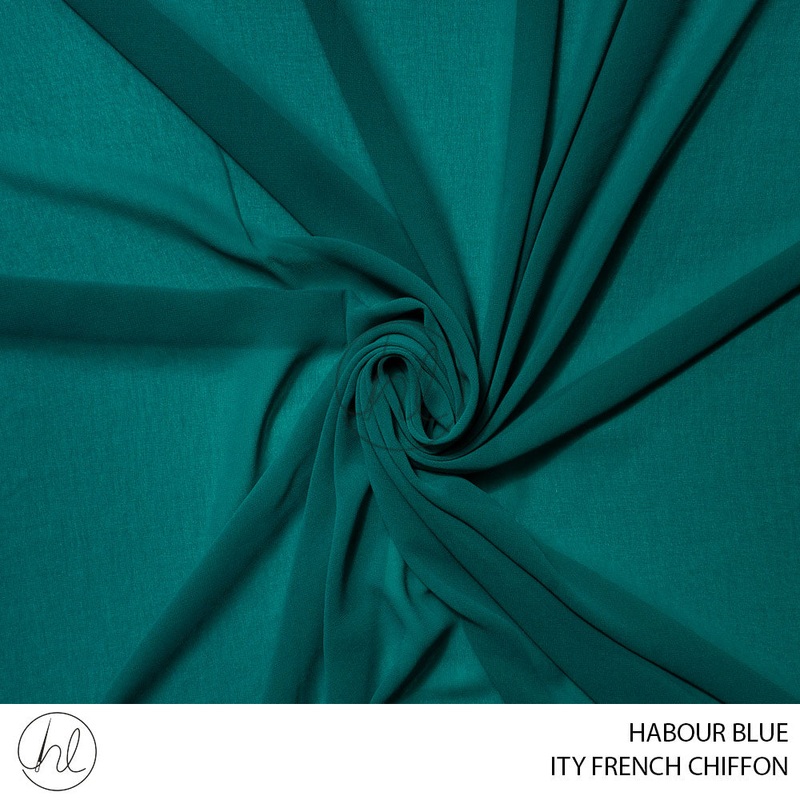 ITY FRENCH CHIFFON 51 HABOUR BLUE 150CM PER M