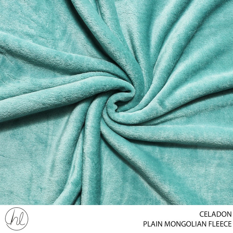 MONGOLIAN FLEECE 150CM CELADON ROLL 001 1
