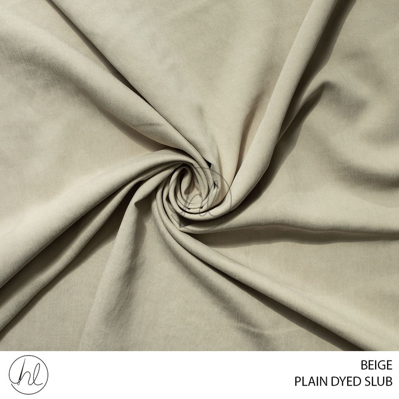 Plain dyed slub 51 beige 150cm per m