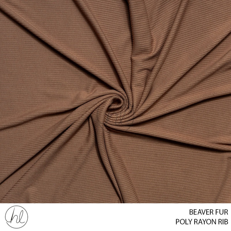 POLY RAYON RIB 51 BEAVER FUR 150CM PER M