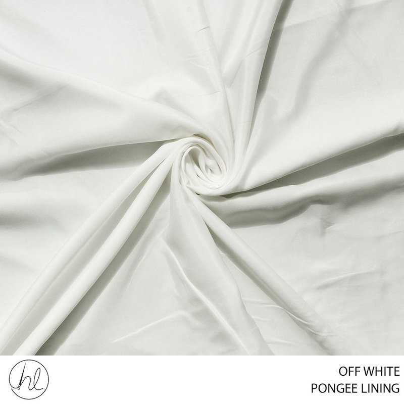 PONGEE LINING HEAVY WGHT OFF/WHITE ROLL 001 1