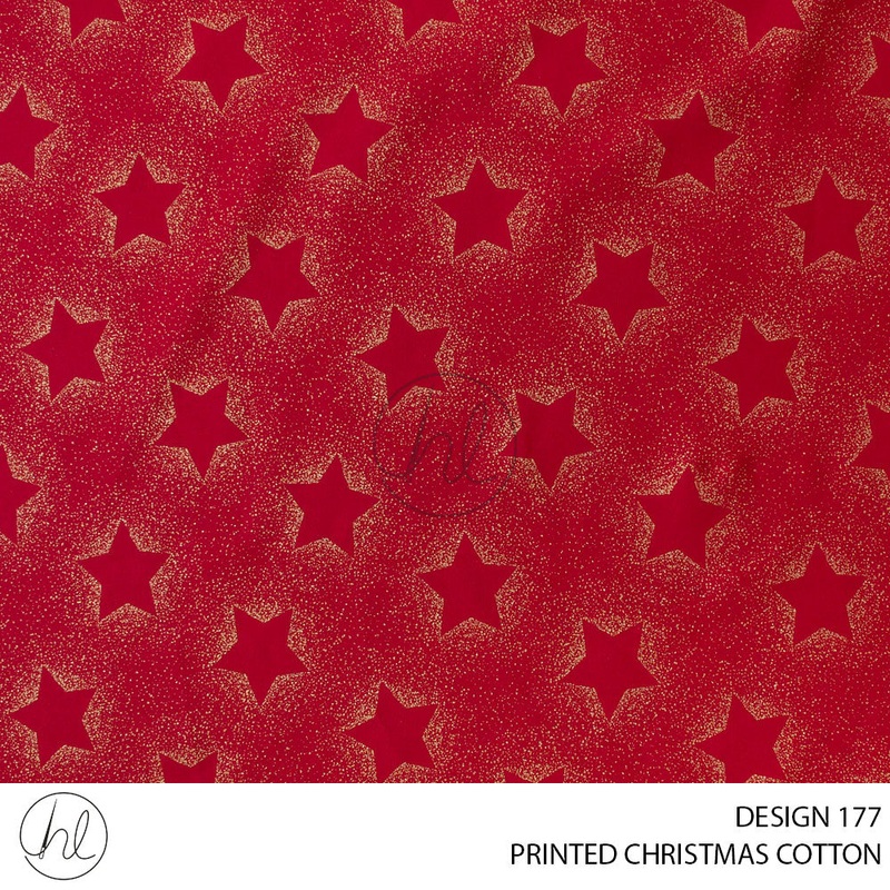 PRINTED CHRISTMAS COTTON DESIGN 03 51 RED 145CM PER M