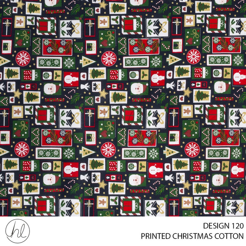 PRINTED CHRISTMAS COTTON DESIGN 59 51 MULTI  145CM PER M