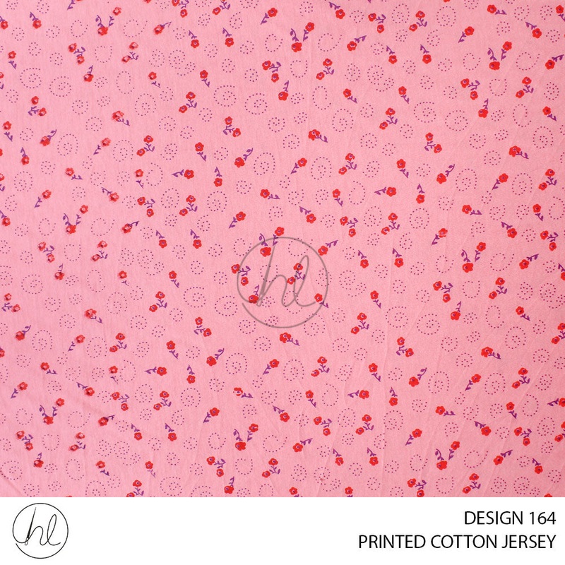 PRINTED COTTON JERSEY 51 PEACH 150CM PER M