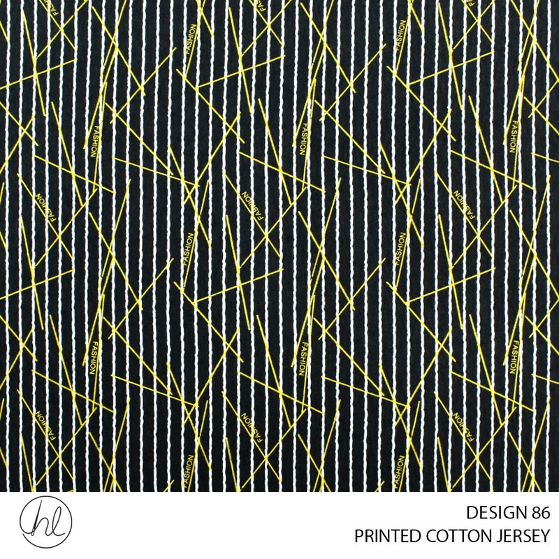 PRINTED COTTON JERSY DESIGN 86 150CM WIDE PER M51